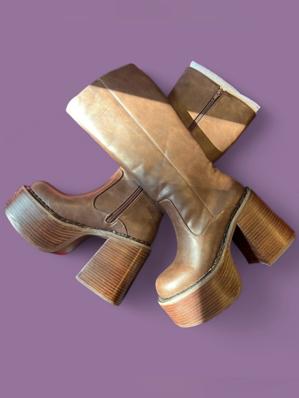 Delia’s x Dolls Kill - Vintage Soul Knee High Boots - Chocolate